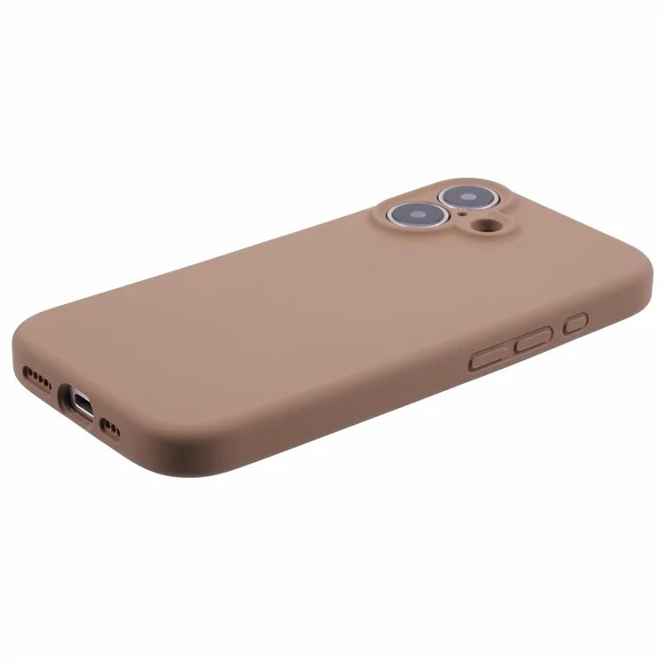 For iPhone 16 Plus Case PC+Liquid Silicone Protective Phone Cover with Microfiber Lining