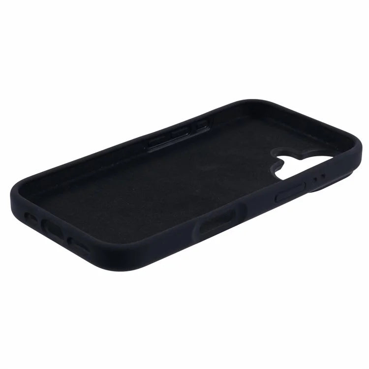For iPhone 16 Case PC+Liquid Silicone Anti-Scratch Lining Phone Cover