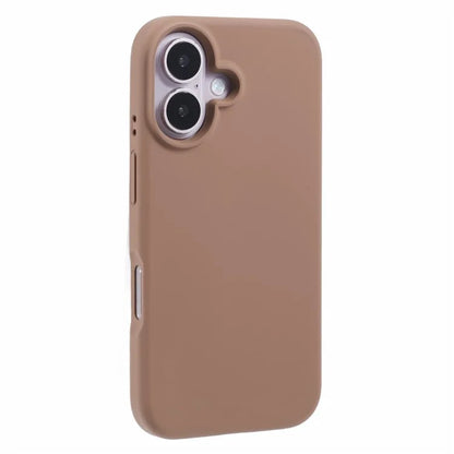For iPhone 16 Case PC+Liquid Silicone Anti-Scratch Lining Phone Cover