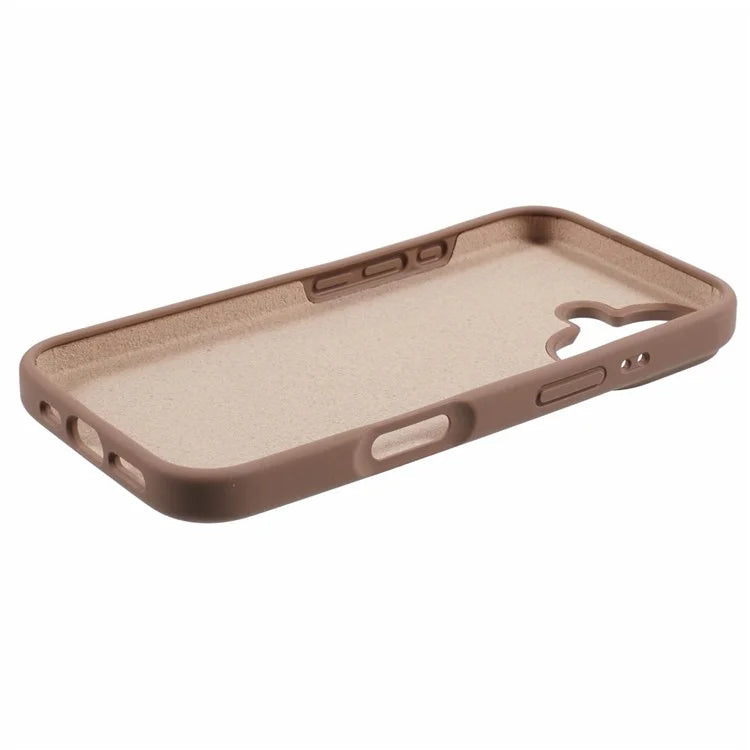 For iPhone 16 Case PC+Liquid Silicone Anti-Scratch Lining Phone Cover