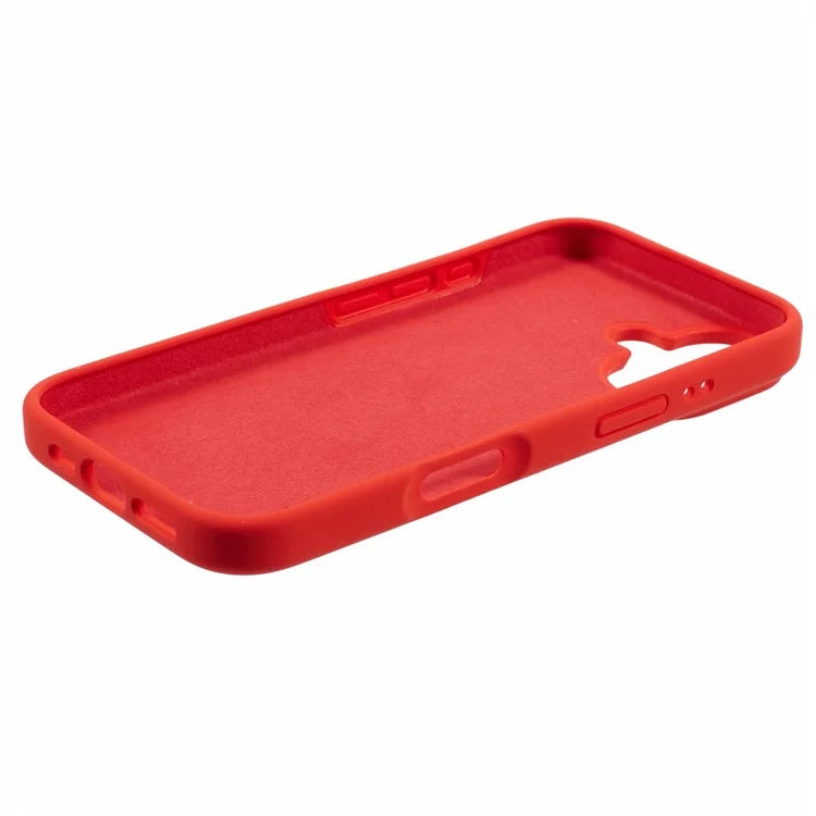 For iPhone 16 Case PC+Liquid Silicone Anti-Scratch Lining Phone Cover