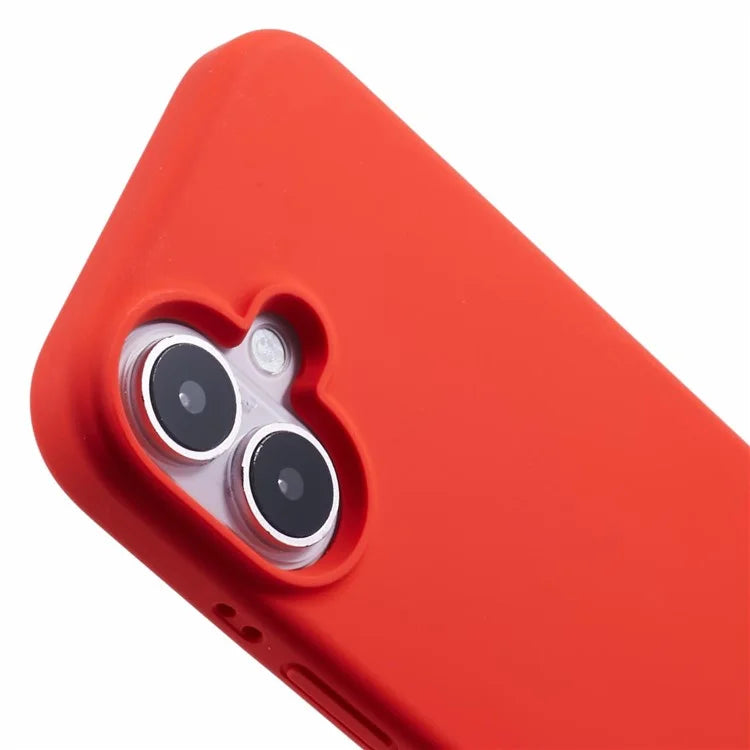 For iPhone 16 Case PC+Liquid Silicone Anti-Scratch Lining Phone Cover
