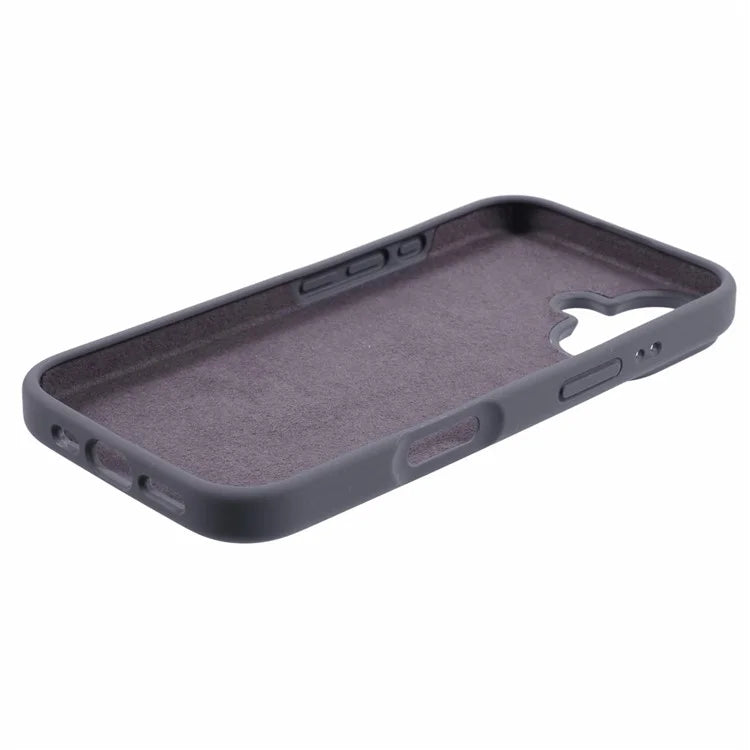For iPhone 16 Case PC+Liquid Silicone Anti-Scratch Lining Phone Cover