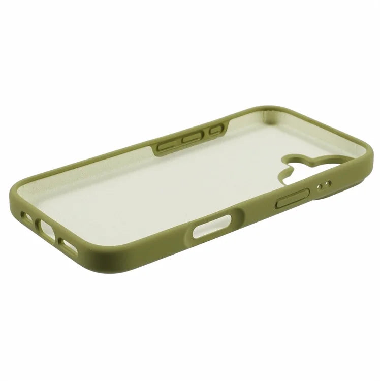 For iPhone 16 Case PC+Liquid Silicone Anti-Scratch Lining Phone Cover