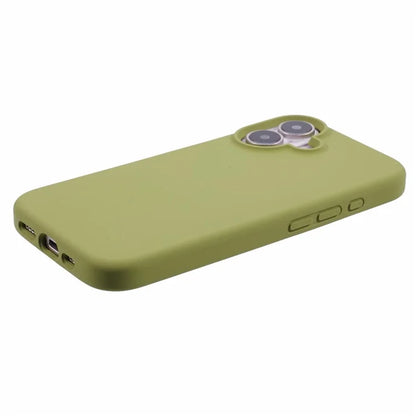 For iPhone 16 Case PC+Liquid Silicone Anti-Scratch Lining Phone Cover