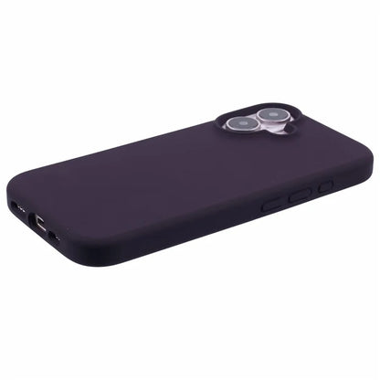 For iPhone 16 Case PC+Liquid Silicone Anti-Scratch Lining Phone Cover