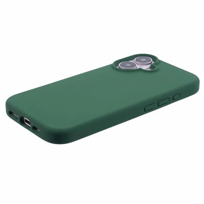 For iPhone 16 Case PC+Liquid Silicone Anti-Scratch Lining Phone Cover