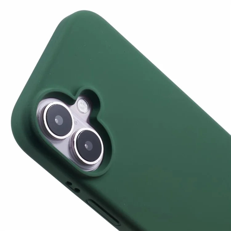 For iPhone 16 Case PC+Liquid Silicone Anti-Scratch Lining Phone Cover