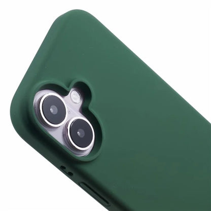 For iPhone 16 Case PC+Liquid Silicone Anti-Scratch Lining Phone Cover