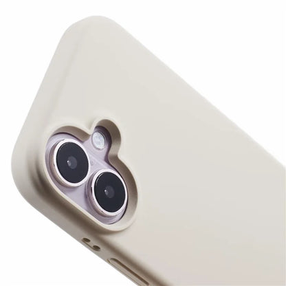 For iPhone 16 Case PC+Liquid Silicone Anti-Scratch Lining Phone Cover
