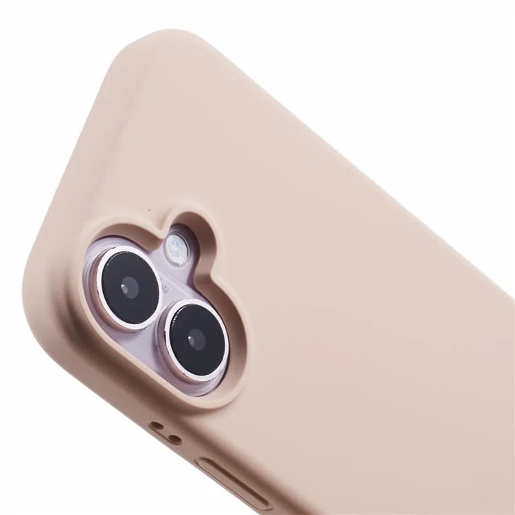 For iPhone 16 Case PC+Liquid Silicone Anti-Scratch Lining Phone Cover