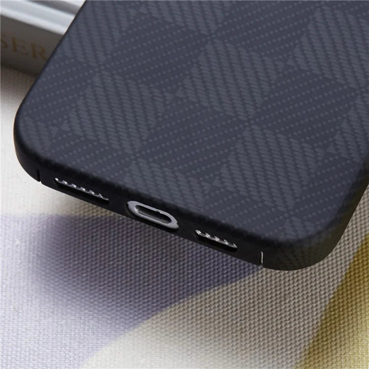 For iPhone 16 Pro Case Scratch Proof Aramid Fiber Magnetic Phone Cover (Big Lens Hole)