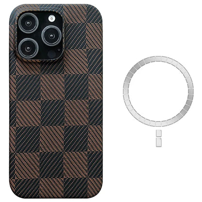 For iPhone 16 Pro Case Scratch Proof Aramid Fiber Magnetic Phone Cover (Big Lens Hole)