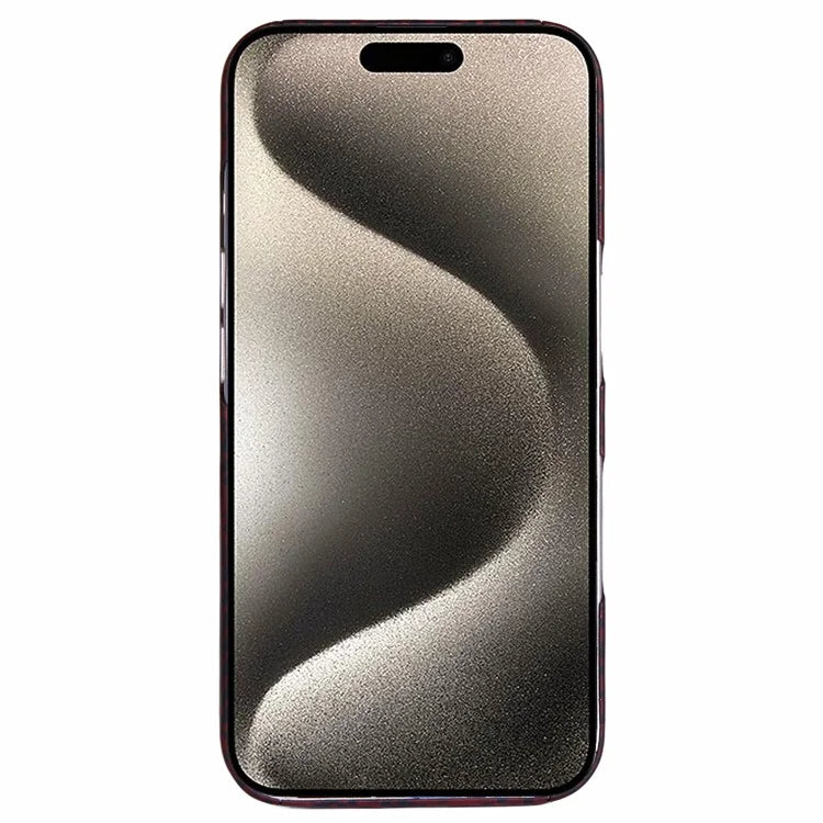 For iPhone 16 Magnetic Case Camouflage Red Aramid Fiber Phone Cover