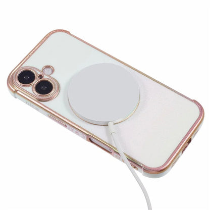 For iPhone 16 Plus Magnetic Case TPU Gradient Electroplated Phone Cover
