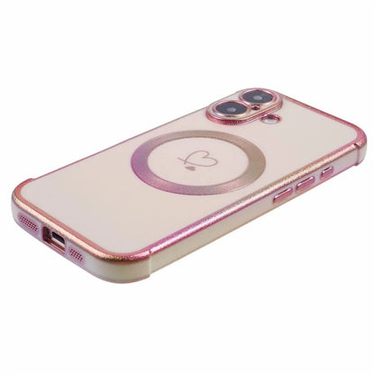 For iPhone 16 Plus Magnetic Case TPU Gradient Electroplated Phone Cover