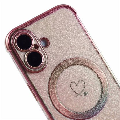 For iPhone 16 Plus Magnetic Case TPU Gradient Electroplated Phone Cover