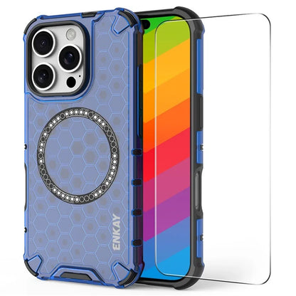 ENKAY HAT PRINCE For iPhone 16 Pro Max Case Compatible with MagSafe TPU+PC Phone Cover with Screen Film