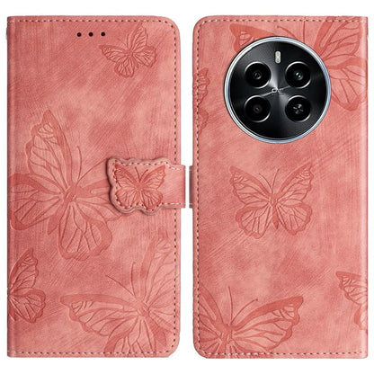 For Realme Narzo 70 5G / Narzo 70 Pro 5G / P1 5G / 12 4G / 12+ 5G Case Butterfly Design Flip Wallet Leather Phone Cover Skin-Touch