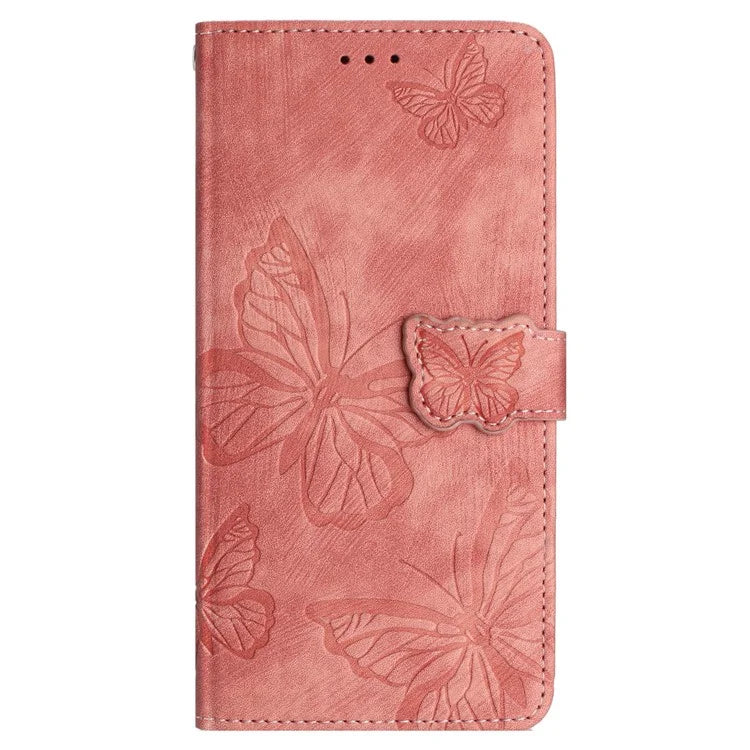 For Realme Narzo 70 5G / Narzo 70 Pro 5G / P1 5G / 12 4G / 12+ 5G Case Butterfly Design Flip Wallet Leather Phone Cover Skin-Touch