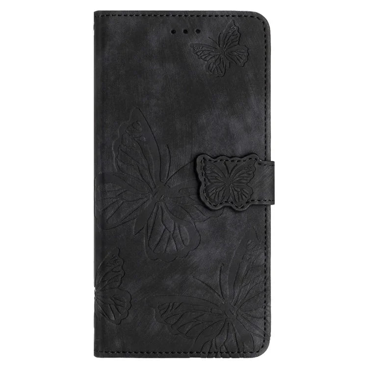 For Realme Narzo 70 5G / Narzo 70 Pro 5G / P1 5G / 12 4G / 12+ 5G Case Butterfly Design Flip Wallet Leather Phone Cover Skin-Touch