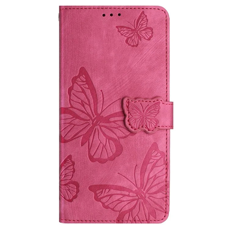 For Realme Narzo 70 5G / Narzo 70 Pro 5G / P1 5G / 12 4G / 12+ 5G Case Butterfly Design Flip Wallet Leather Phone Cover Skin-Touch