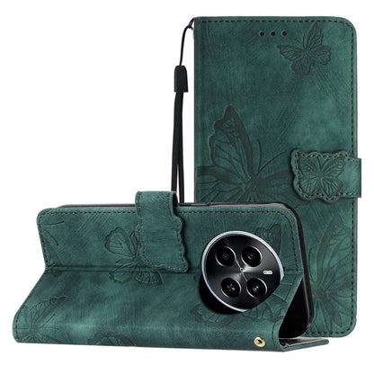 For Realme Narzo 70 5G / Narzo 70 Pro 5G / P1 5G / 12 4G / 12+ 5G Case Butterfly Design Flip Wallet Leather Phone Cover Skin-Touch