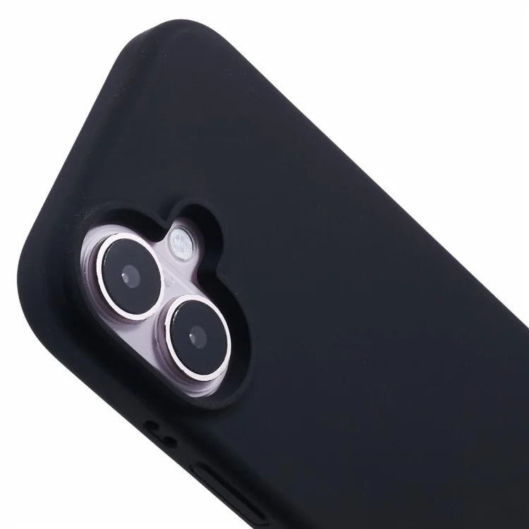 For iPhone 16 Plus Case PC+Liquid Silicone Anti-Scratch Lining Phone Cover