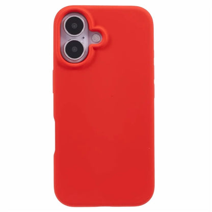 For iPhone 16 Plus Case PC+Liquid Silicone Anti-Scratch Lining Phone Cover