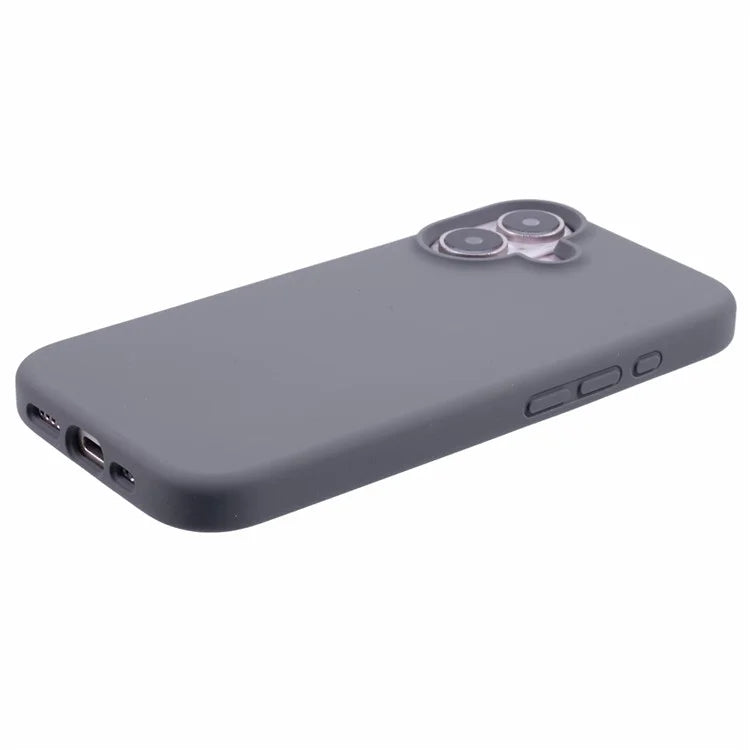 For iPhone 16 Plus Case PC+Liquid Silicone Anti-Scratch Lining Phone Cover