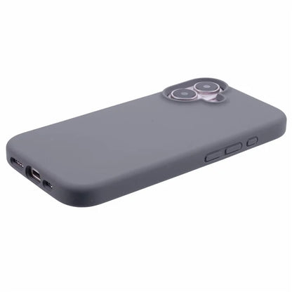 For iPhone 16 Plus Case PC+Liquid Silicone Anti-Scratch Lining Phone Cover