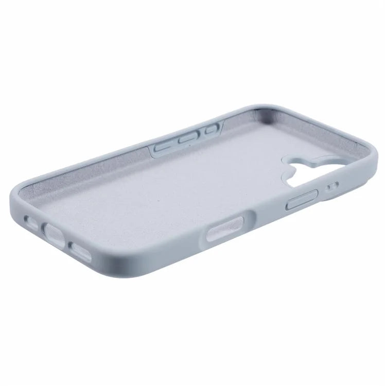 For iPhone 16 Plus Case PC+Liquid Silicone Anti-Scratch Lining Phone Cover