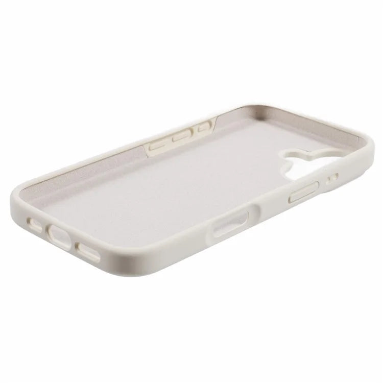 For iPhone 16 Plus Case PC+Liquid Silicone Anti-Scratch Lining Phone Cover