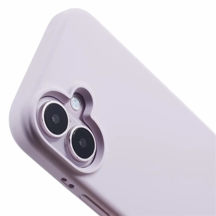 For iPhone 16 Plus Case PC+Liquid Silicone Anti-Scratch Lining Phone Cover