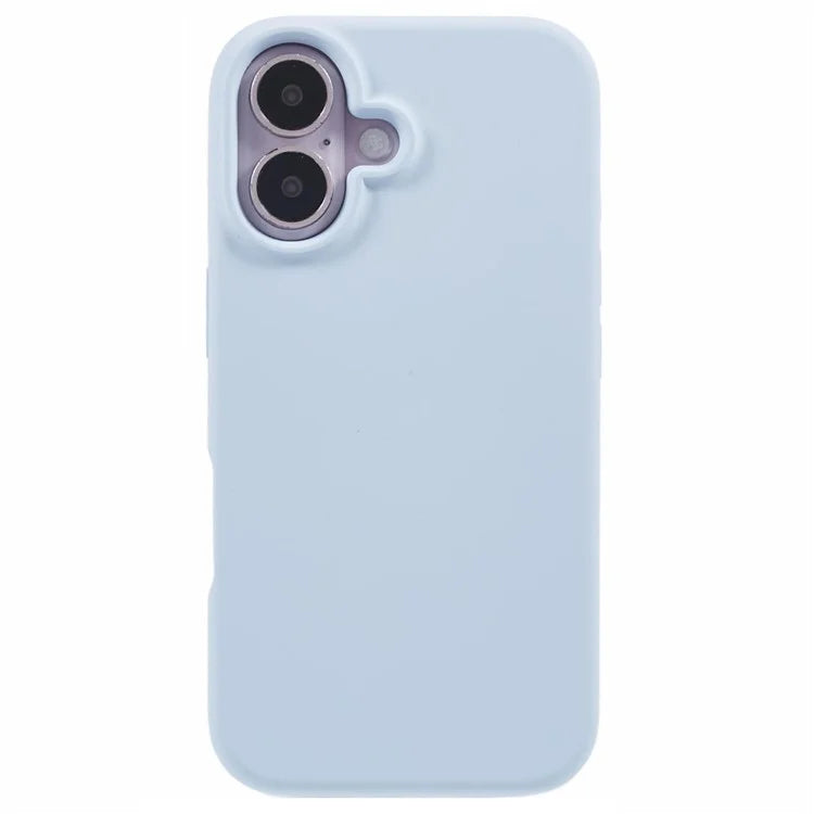 For iPhone 16 Plus Case PC+Liquid Silicone Anti-Scratch Lining Phone Cover