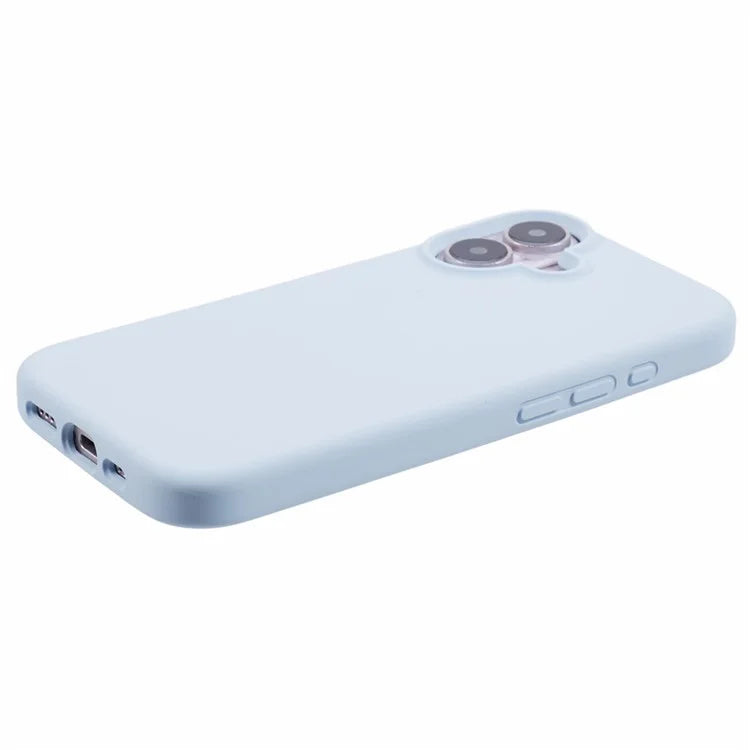 For iPhone 16 Plus Case PC+Liquid Silicone Anti-Scratch Lining Phone Cover