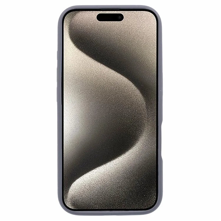 For iPhone 16 Case PC+Liquid Silicone Protective Phone Cover with Microfiber Lining