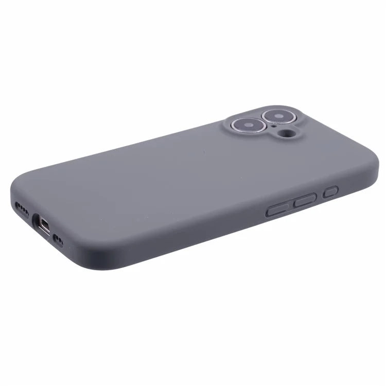 For iPhone 16 Case PC+Liquid Silicone Protective Phone Cover with Microfiber Lining
