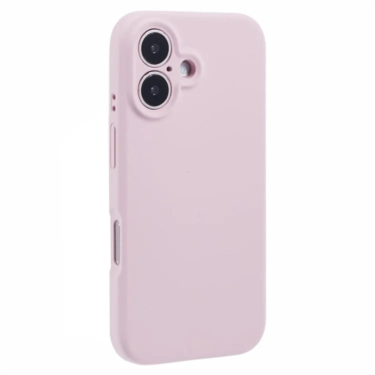 For iPhone 16 Case PC+Liquid Silicone Protective Phone Cover with Microfiber Lining