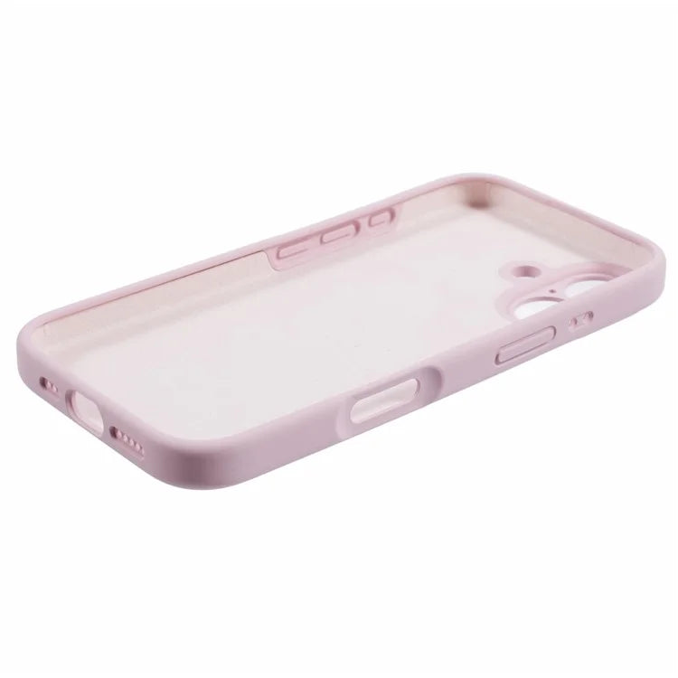 For iPhone 16 Case PC+Liquid Silicone Protective Phone Cover with Microfiber Lining