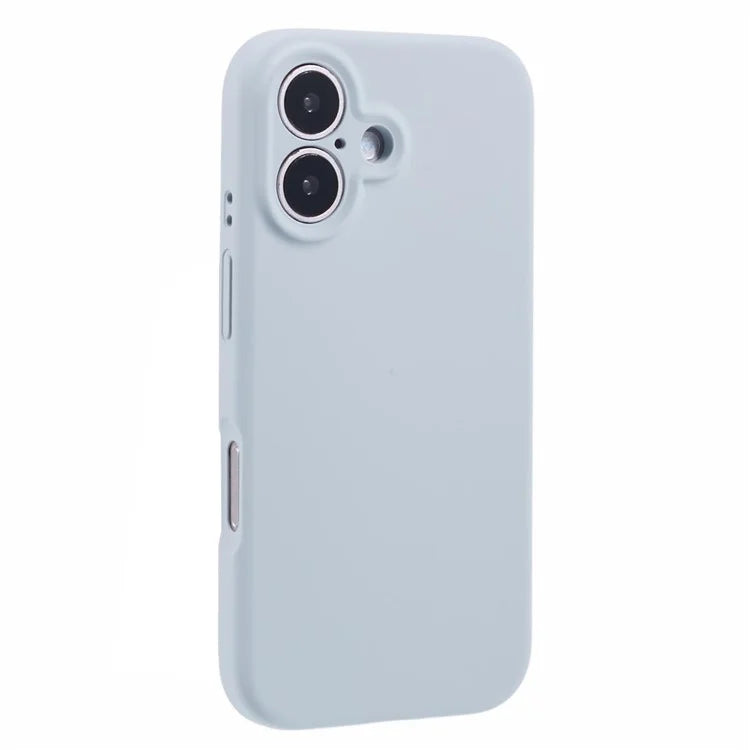 For iPhone 16 Case PC+Liquid Silicone Protective Phone Cover with Microfiber Lining