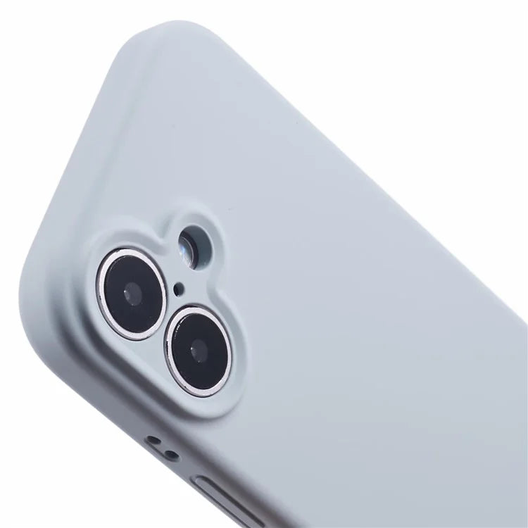For iPhone 16 Case PC+Liquid Silicone Protective Phone Cover with Microfiber Lining