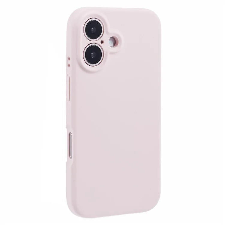 For iPhone 16 Case PC+Liquid Silicone Protective Phone Cover with Microfiber Lining