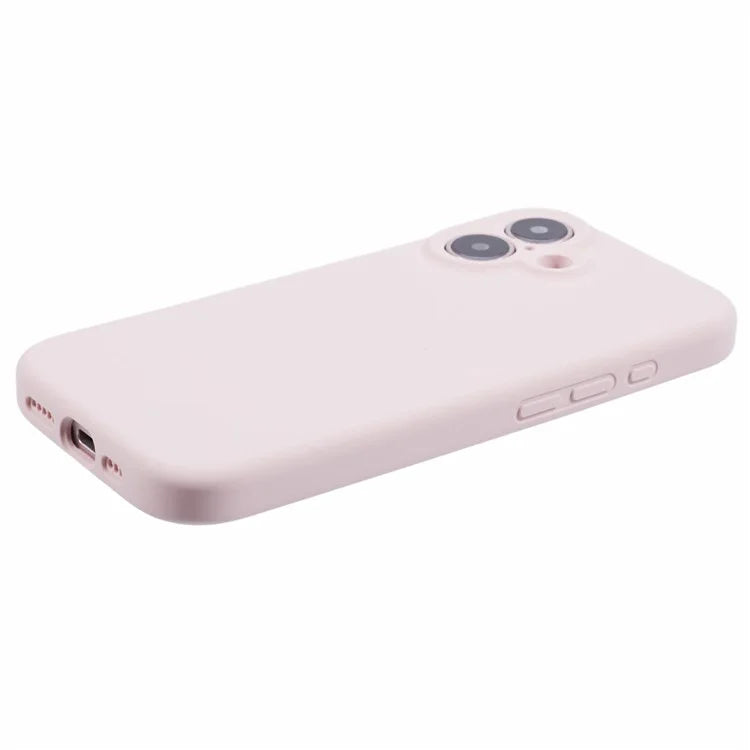 For iPhone 16 Case PC+Liquid Silicone Protective Phone Cover with Microfiber Lining