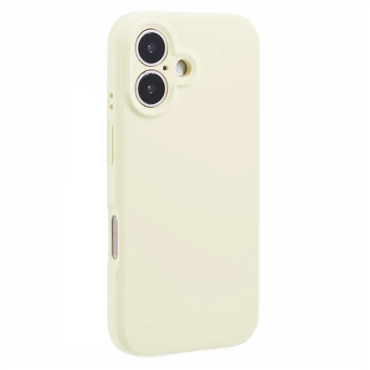 For iPhone 16 Case PC+Liquid Silicone Protective Phone Cover with Microfiber Lining