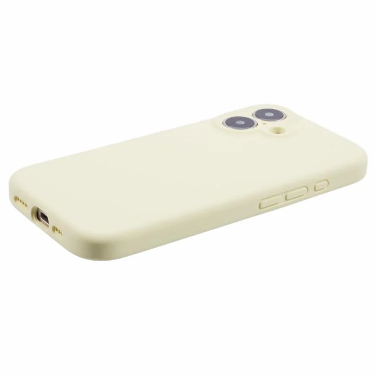 For iPhone 16 Case PC+Liquid Silicone Protective Phone Cover with Microfiber Lining