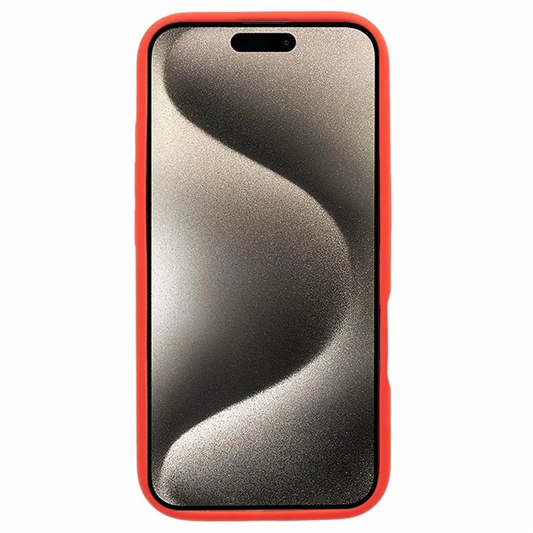 For iPhone 16 Case PC+Liquid Silicone Protective Phone Cover with Microfiber Lining