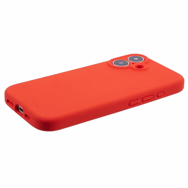 For iPhone 16 Case PC+Liquid Silicone Protective Phone Cover with Microfiber Lining