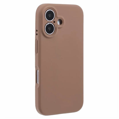 For iPhone 16 Case PC+Liquid Silicone Protective Phone Cover with Microfiber Lining