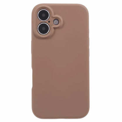 For iPhone 16 Case PC+Liquid Silicone Protective Phone Cover with Microfiber Lining